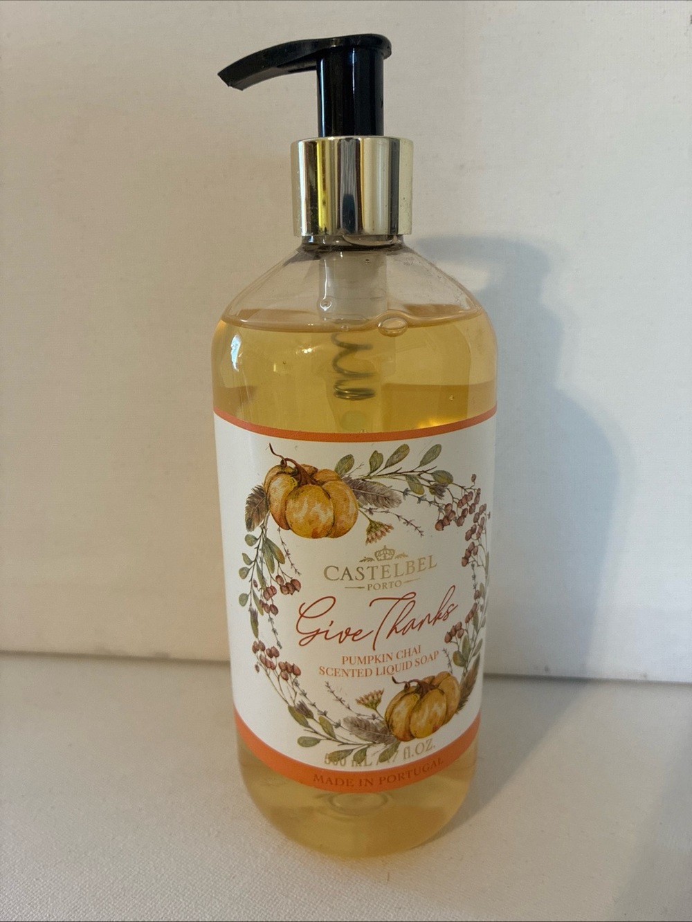 Castelbel Give Thanks Pumpkin Chai Liquid Hand Soap 17. Fl